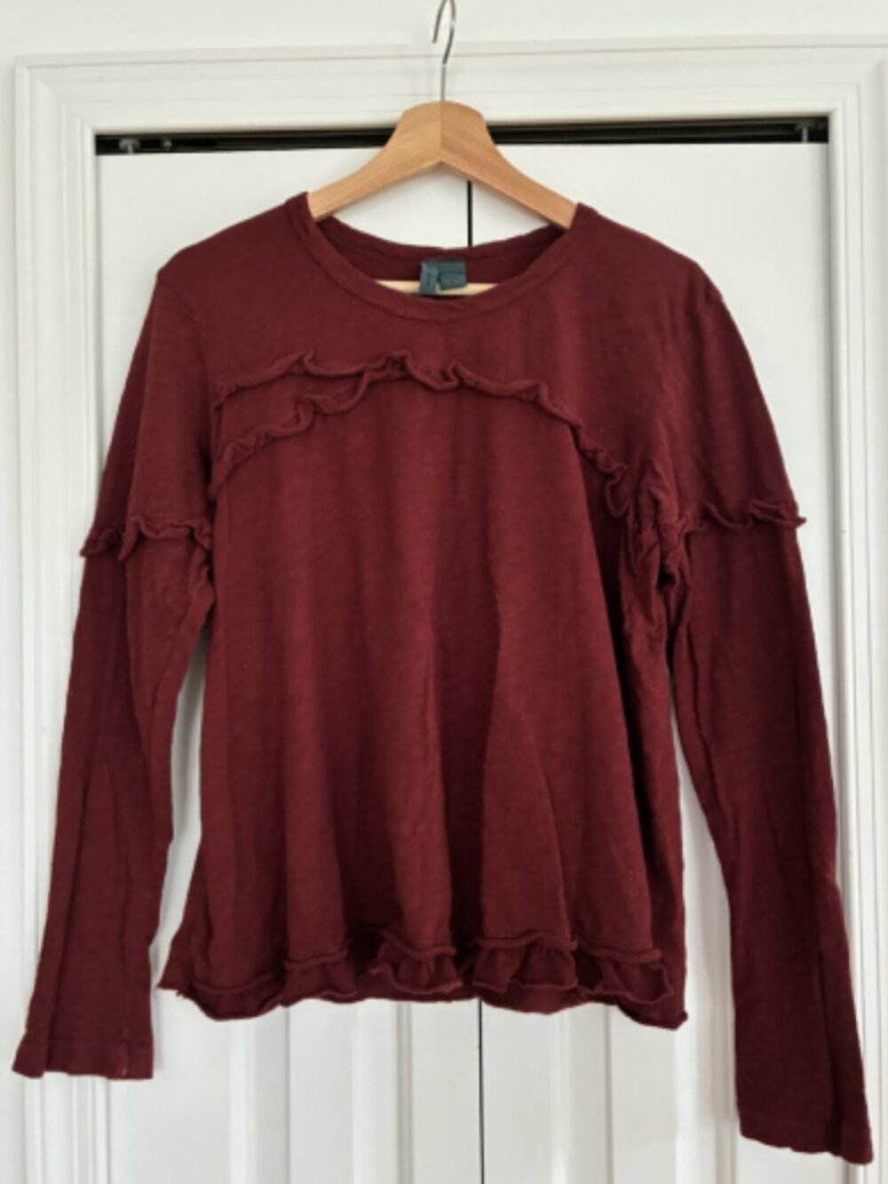 Anthropologie Left of Center Ruffled Top M